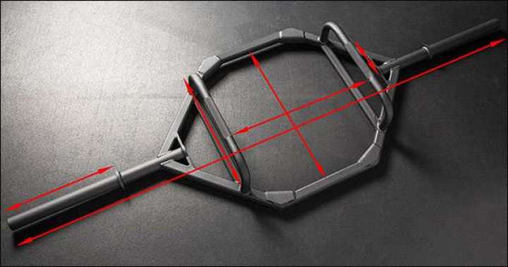 Barra Hexagonal. Levantamiento peso muerto 2.16 mts largo