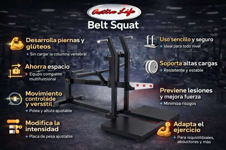 belt squat -Sentadilla con cinturón FIT 25
